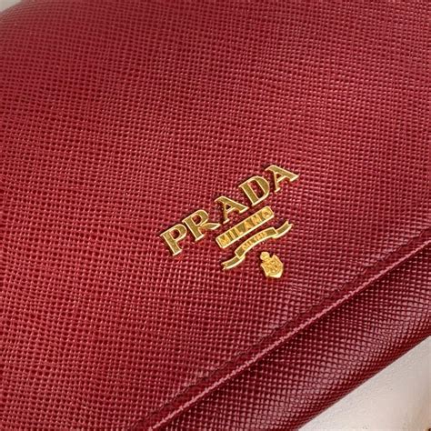 prada red wallet sale|Prada billfold wallet.